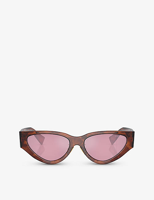 MIU MIU: MU 03ZS cat-eye tortoiseshell sunglasses