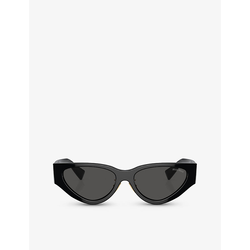 Miu Miu Womens Black Mu 03zs Cat-eye Acetate Sunglasses