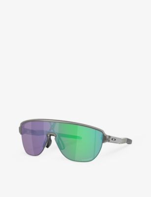 Oakley Womens Grey Oo9248 Corridor Shield-shape Acetate Sunglasses In Grey