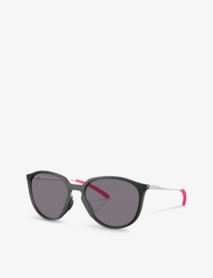 Shop Oakley Women's Black Oo9288 Sielo Round-frame O Matter™ Sunglasses