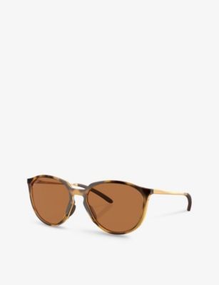 Shop Oakley Women's Brown Oo9288 Sielo Round-frame O Matter™ Sunglasses