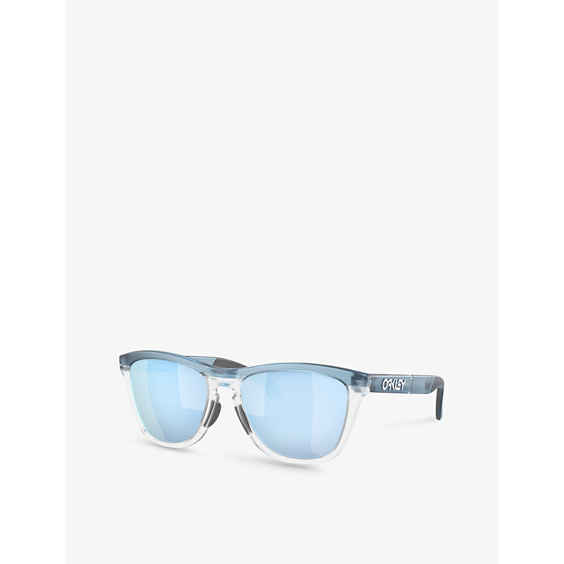 Shop Oakley Women's Blue Oo9284 Frogskins™ Range Round-frame O Matter™ Sunglasses