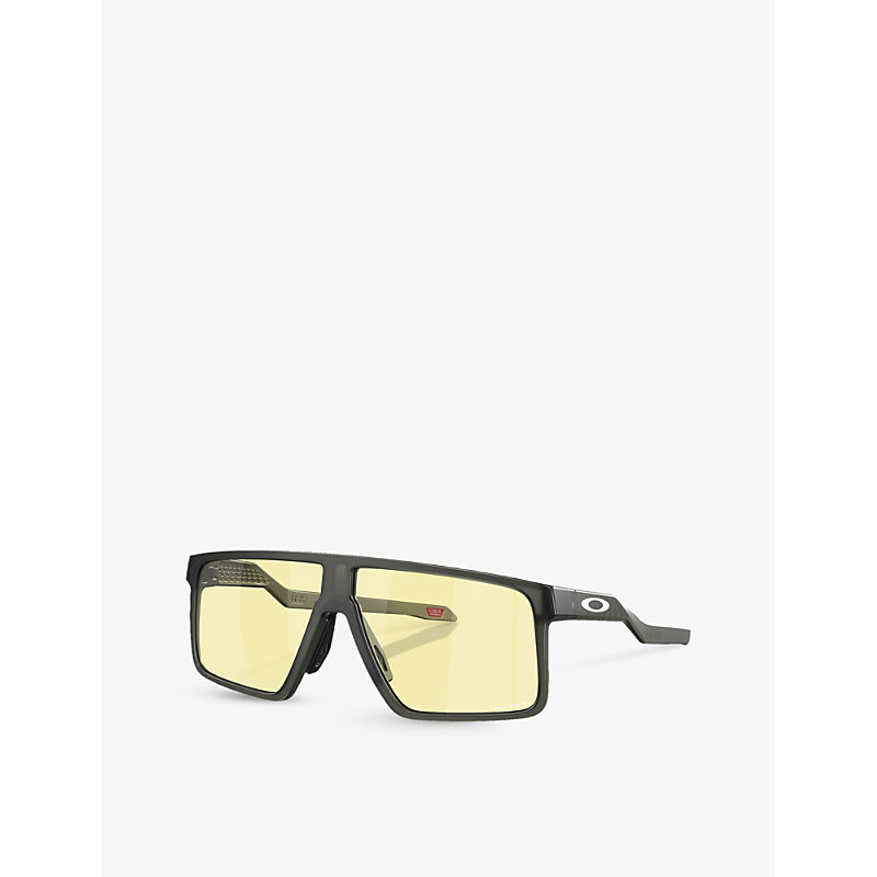 Shop Oakley Women's Grey Oo9285 Helux Rectangle-frame O Matter™ Sunglasses