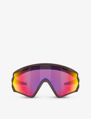 Oakley Women's Red Oo9418 Wind Jacket Shield-frame O Matter™ Sunglasses