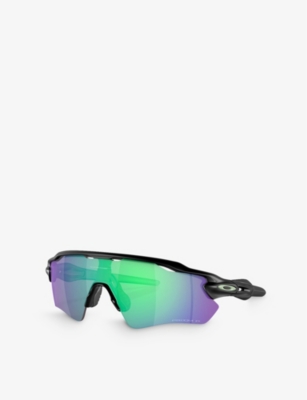 Shop Oakley Women's Black Oo9208 Radar Ev Path Shield-frame Acetate Sunglasses