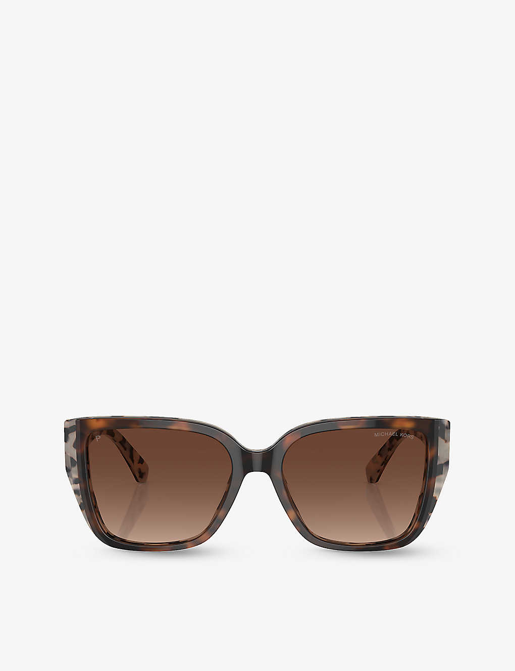 Michael Kors Womens Brown Mk2199 Acadia Rectangle-frame Tortoiseshell Acetate Sunglasses