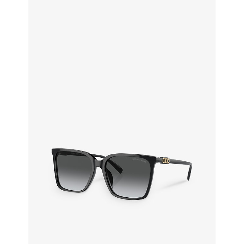 Shop Michael Kors Women's Black Mk2197u Canberra Square-frame Acetate Sunglasses