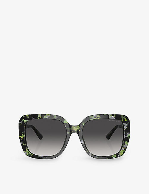 MICHAEL KORS: MK2140 Manhasset square-frame tortoiseshell acetate sunglasses
