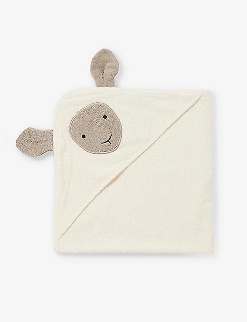 LIEWOOD: Albert animal-ears hooded organic-cotton baby towel