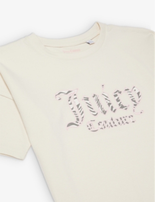 Shop Juicy Couture Girls Vanilla Ice Kids Logo-print Short-sleeve Cotton-jersey T-shirt 8-16 Years