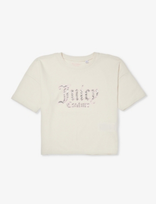 Juicy Couture Girls Vanilla Ice Kids Logo-print Short-sleeve Cotton-jersey T-shirt 8-16 Years