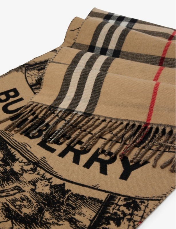 Gallant check-print cashmere scarf