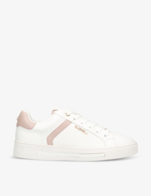 Carvela Womens Blush Daze Leather Low-top Trainers In Nude (lingerie)