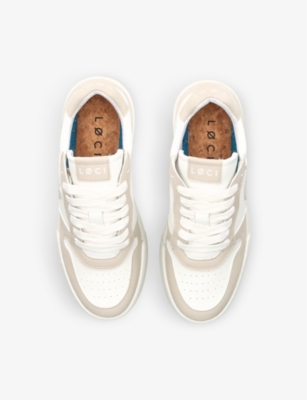 LOCI: Atom logo-appliqué vegan-leather trainers