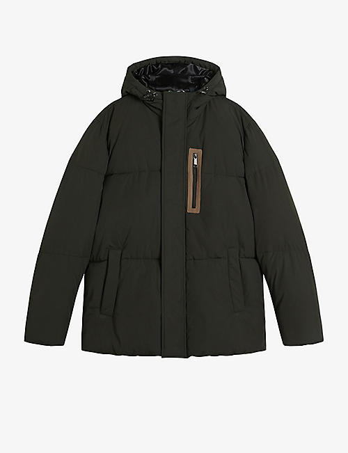 TED BAKER: Kinmont hooded shell puffer jacket