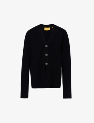 Guest In Residence Womens Black Everywear V-neck Cashmere Cardigan In Black