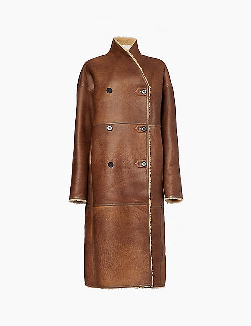 ANNE VEST: Serena shearling-lined leather coat
