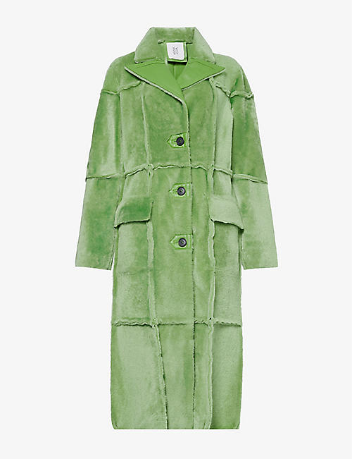 ANNE VEST: Nina exposed-seam shearling coat