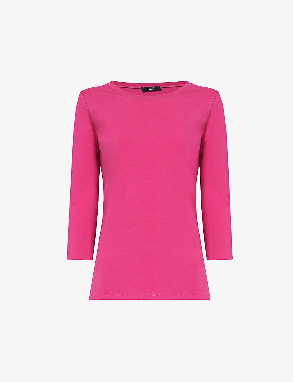 Weekend Max Mara Womens Pink Multia Round-neck Stretch-cotton T-shirt