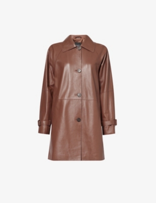 WEEKEND MAX MARA: Nevada collared leather coat