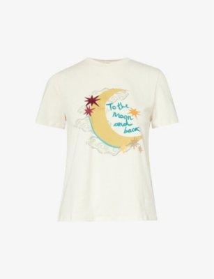 Weekend Max Mara Cinema Graphic-print Cotton-jersey T-shirt In Ivory