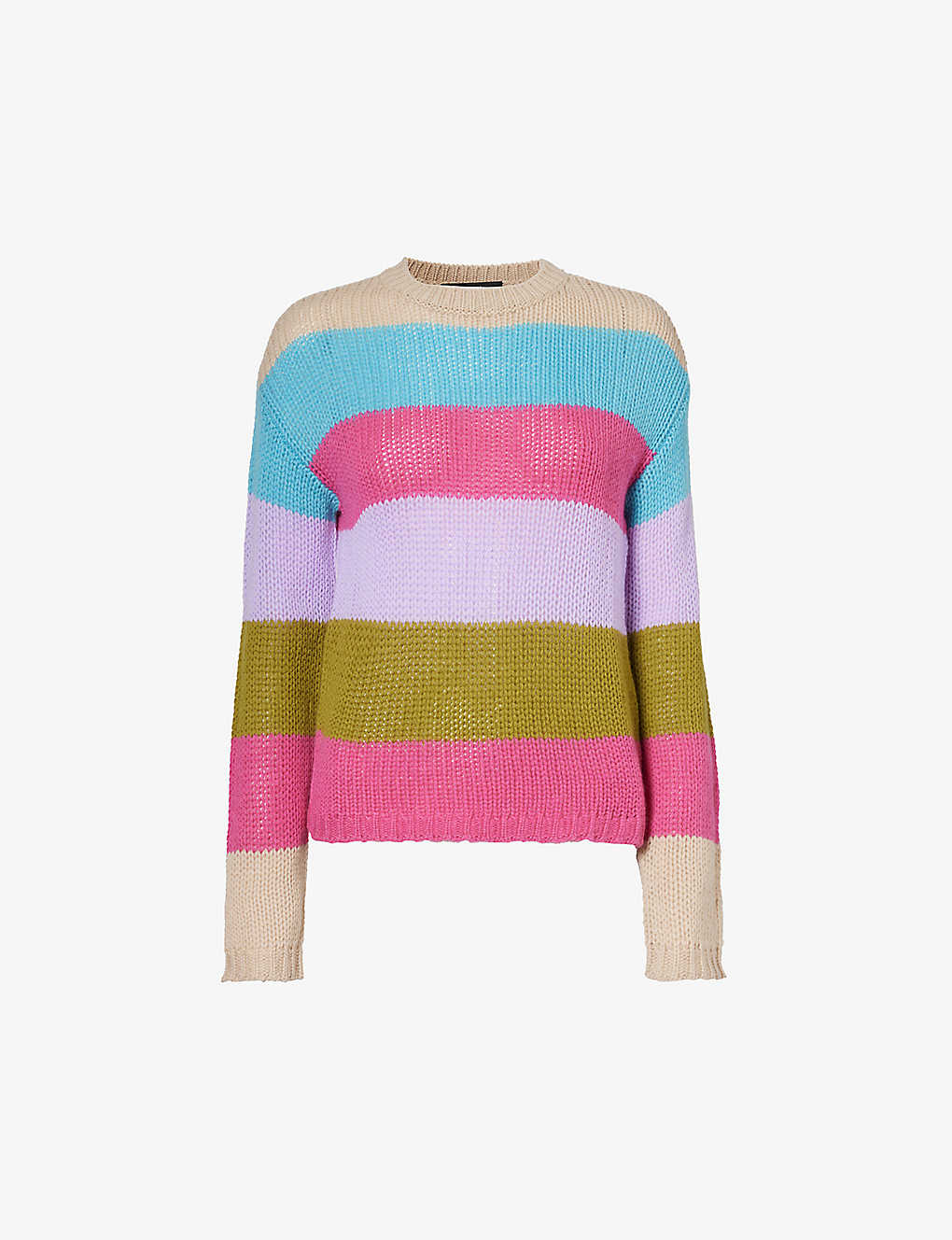 Shop Weekend Max Mara Women's Multicolour Palco Striped Cashmere Sweater