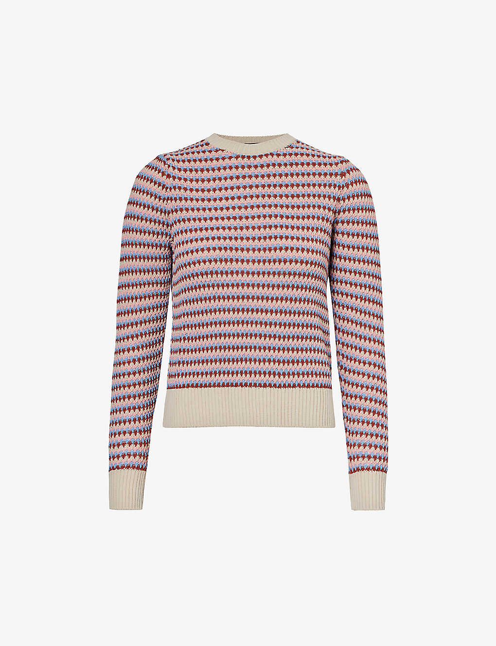 Weekend Max Mara Revere Patterned Cotton-blend Jumper In Multi-coloured
