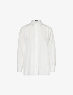 Shop Weekend Max Mara Women's Optical White Fufy Regular-fit Cotton Shirt