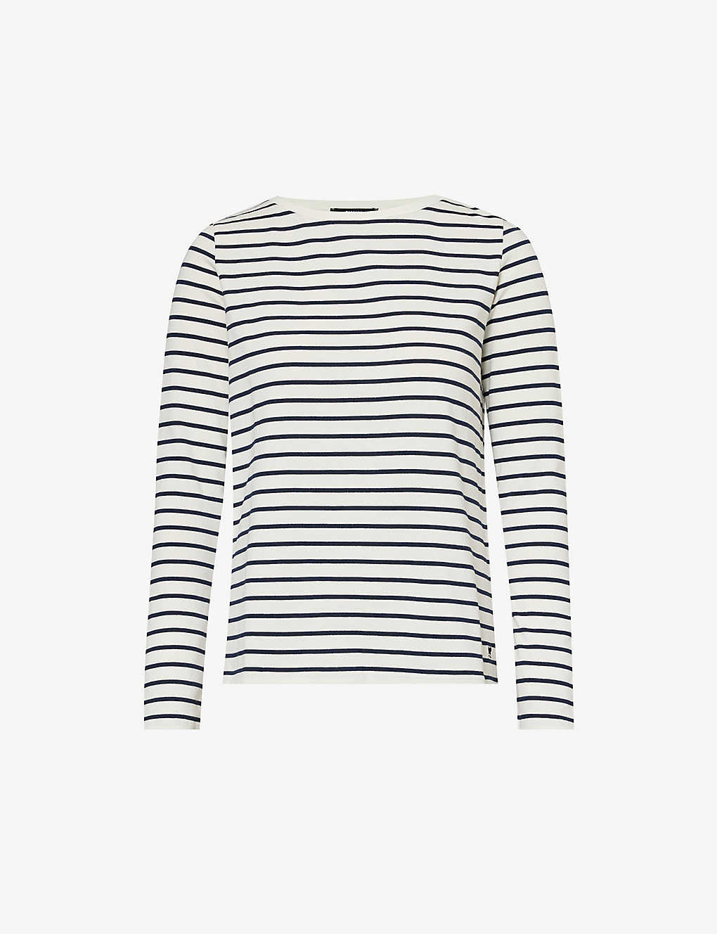Weekend Max Mara Womens Navy Erasmo Striped Cotton T-shirt