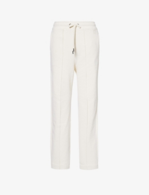 WEEKEND MAX MARA: Street elasticated-waist straight-leg mid-rise cotton-jersey trousers