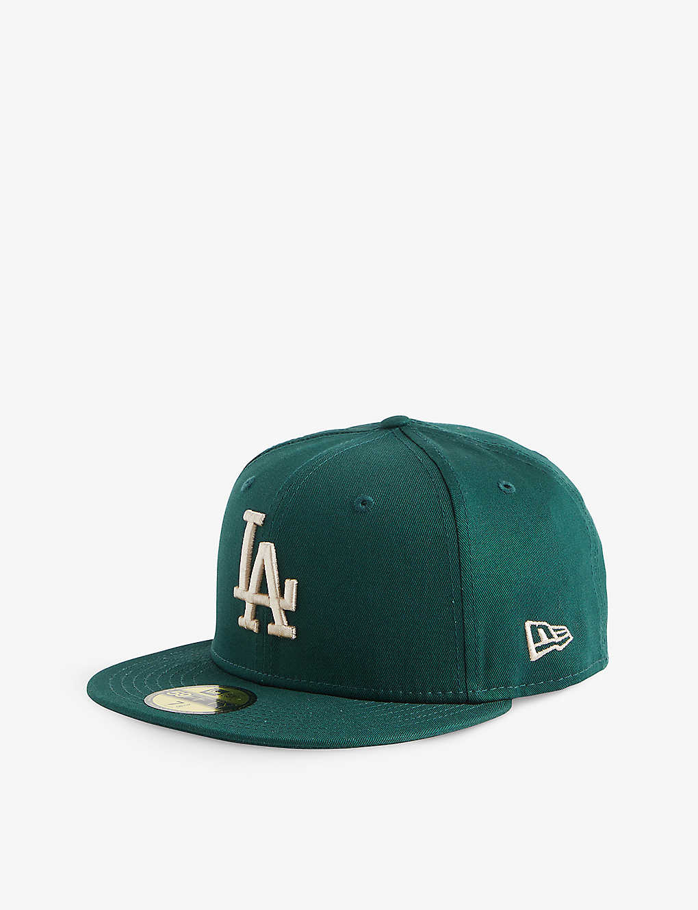 New Era Mens Dark Green 59fifty La Dodgers League Cotton Baseball Cap