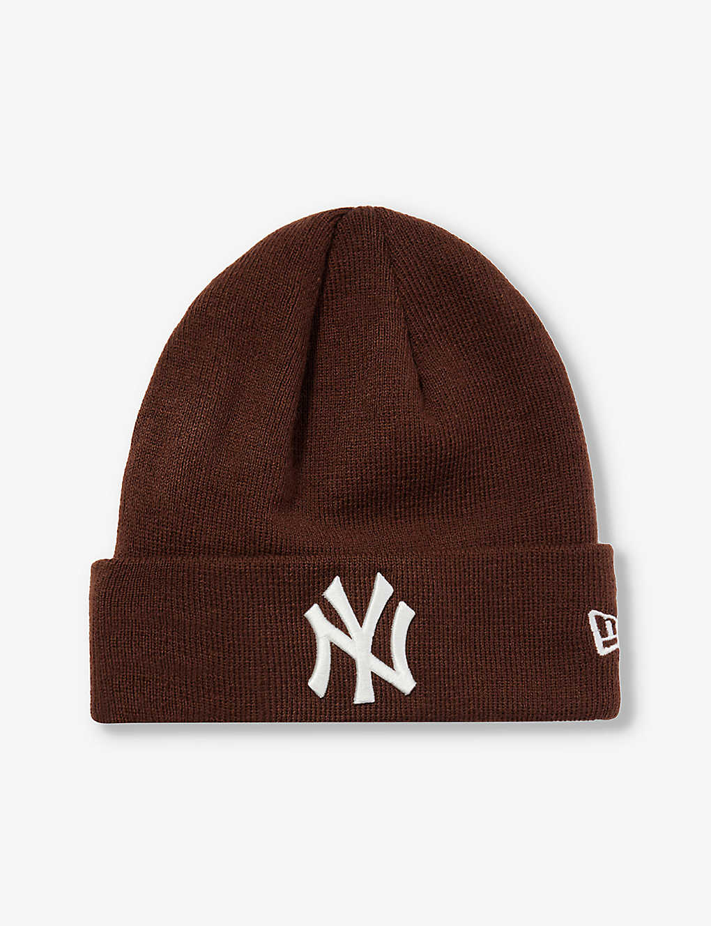 New Era Mens Brown New York Yankees Brand-embroidered Knitted Beanie