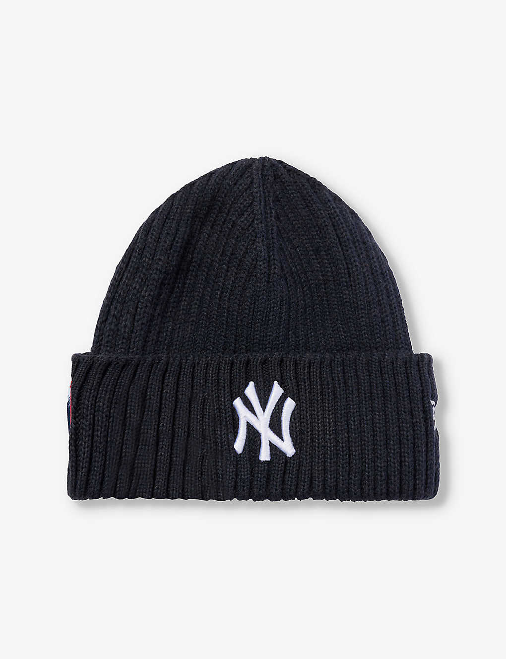 New Era Mens Navy New York Yankees Brand-embroidered Knitted Beanie