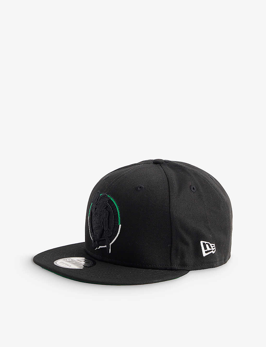 New Era Mens Black 9fifty Boston Celtics Nba Brand-embroidered Cotton Baseball Cap
