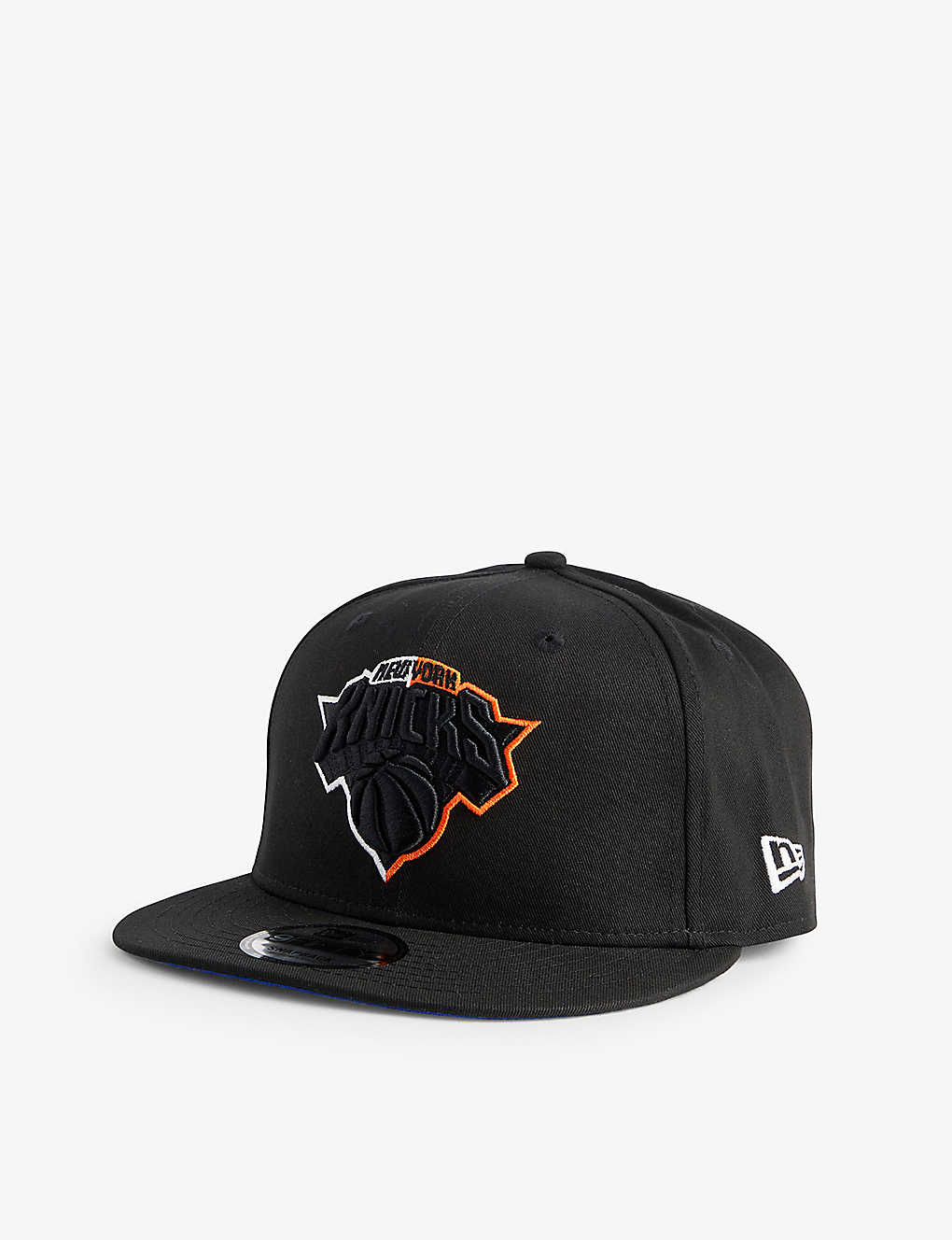 New Era Mens Black 9fifty New York Knicks Nba Brand-embroidered Cotton Baseball Cap