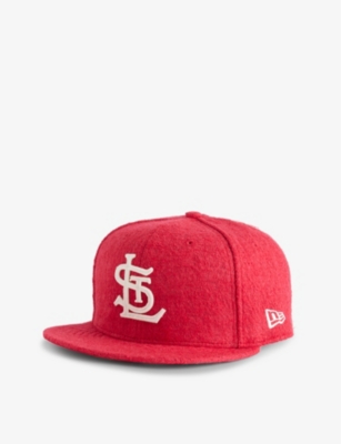 New Era Mens Red 59fifty St. Louis Cardinals Embroidered Wool-blend Cap