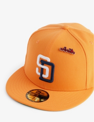 Shop New Era Men's Orange 59fifty San Diego Padres Brand-embroidered Twill Cap