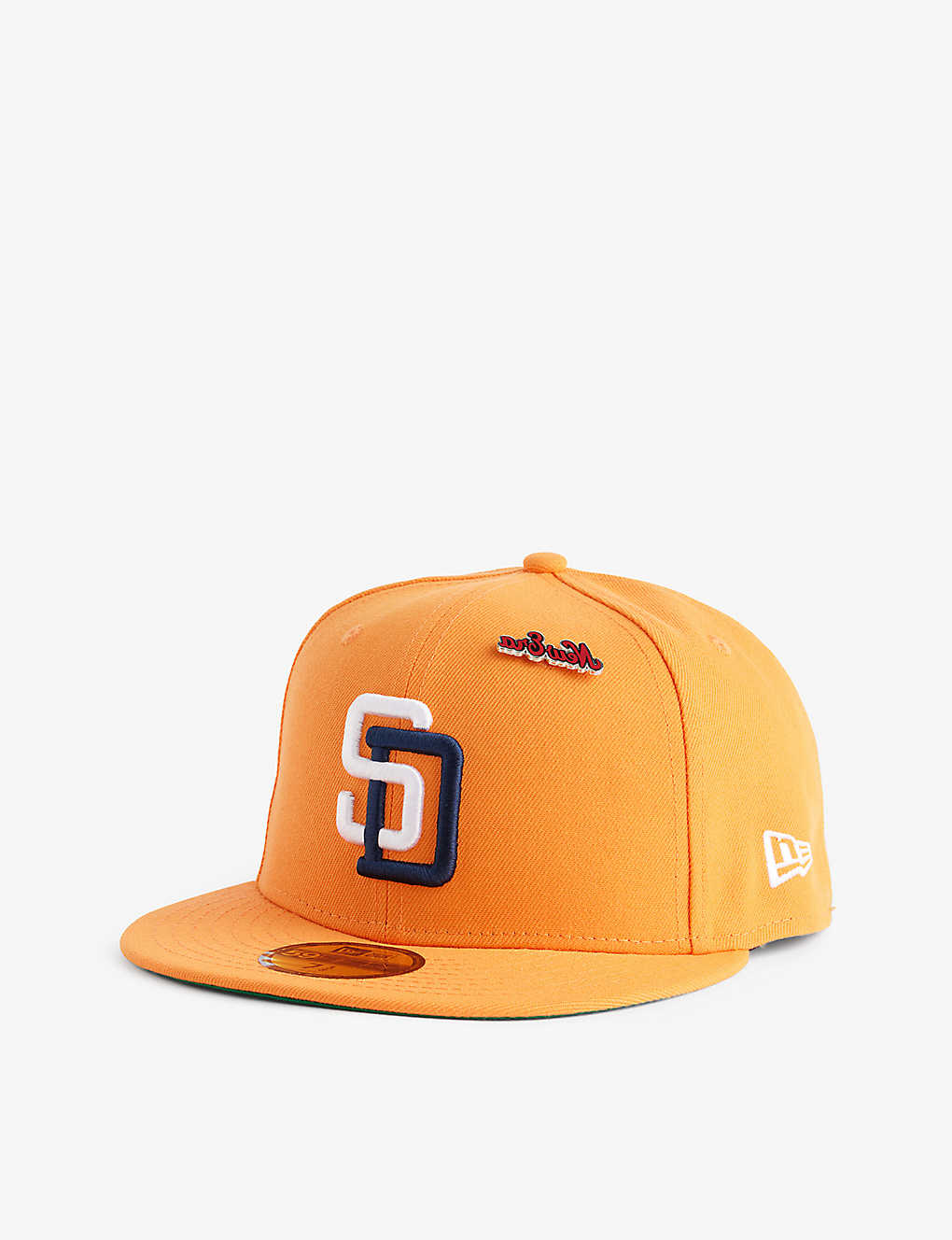 New Era Mens Orange 59fifty San Diego Padres Brand-embroidered Twill Cap