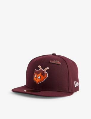 New Era Mens Burgundy Mlb Brand-embroidered Cotton Baseball Cap