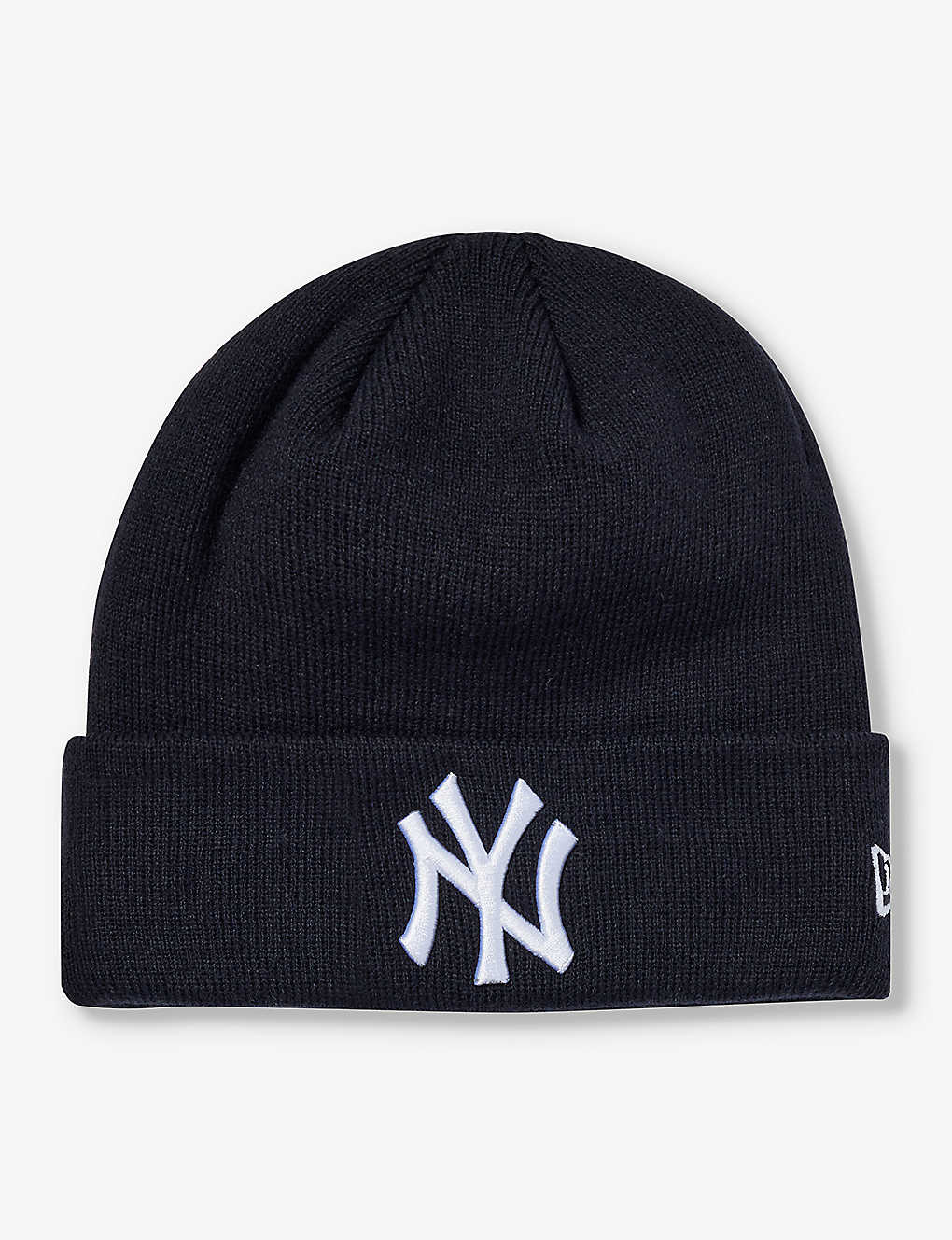 New Era Mens Navy New York Yankees Logo-embroidered Knitted Beanie
