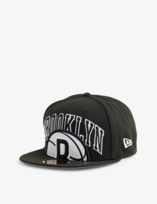 New Era Brooklyn Nets 59fifty Twill Cap In Black