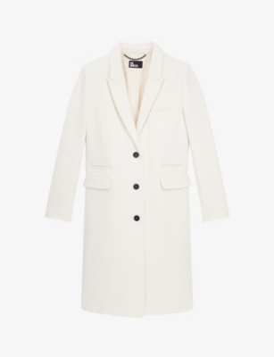 THE KOOPLES - Classic-cotton single-breasted wool-blend coat ...