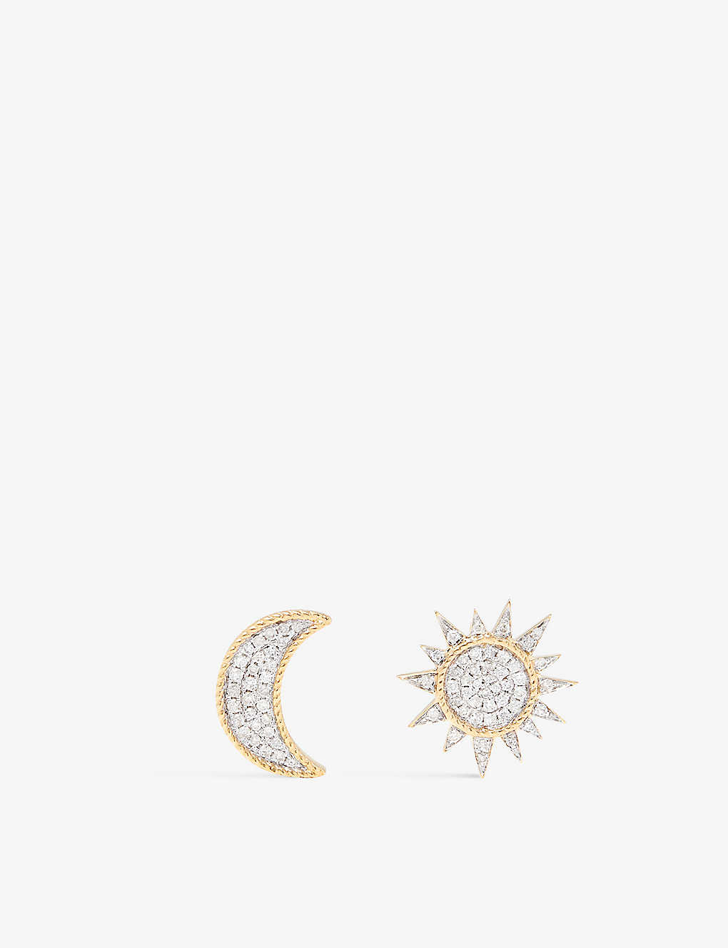 Yvonne Léon Yvonne Leon Womens 18k Yellow Gold Soleil And Lune 18ct Yellow-gold And 0.25ct Brilliant-cut Diamond