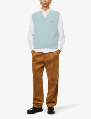 Shop Lacoste Men's Swell Le Fleur* X Logo-brooch Wool-blend Vest