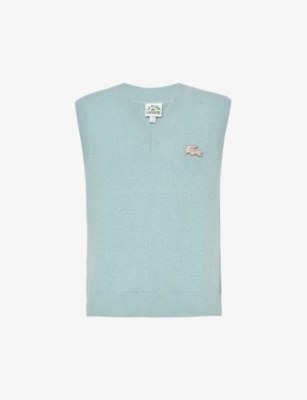 Lacoste X Le Fleur Ribbed-knit Waistcoat In Swell