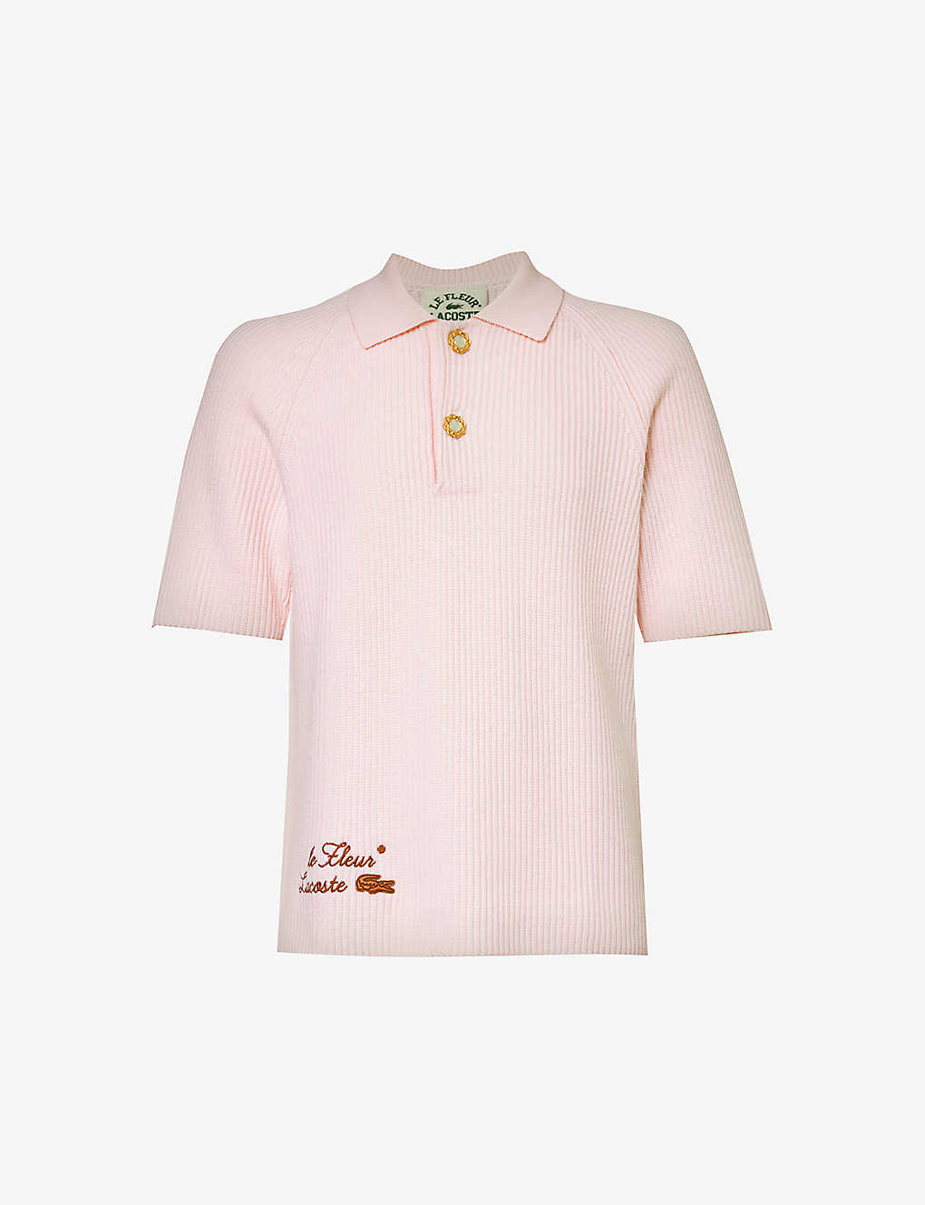 Lacoste X Le Fleur Polo Collar Sweater - Xs In Pink