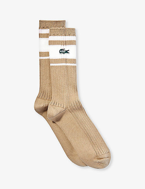 LACOSTE: le FLEUR* x Lacoste striped stretch-cotton blend socks