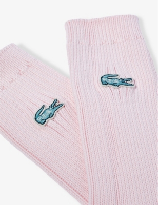 Shop Lacoste Men's Nidus Bis Le Fleur* X Logo-embroidered Stretch-cotton Blend Socks