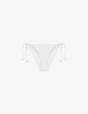 REISS: Ripley branded-hardware stretch-nylon bikini bottoms