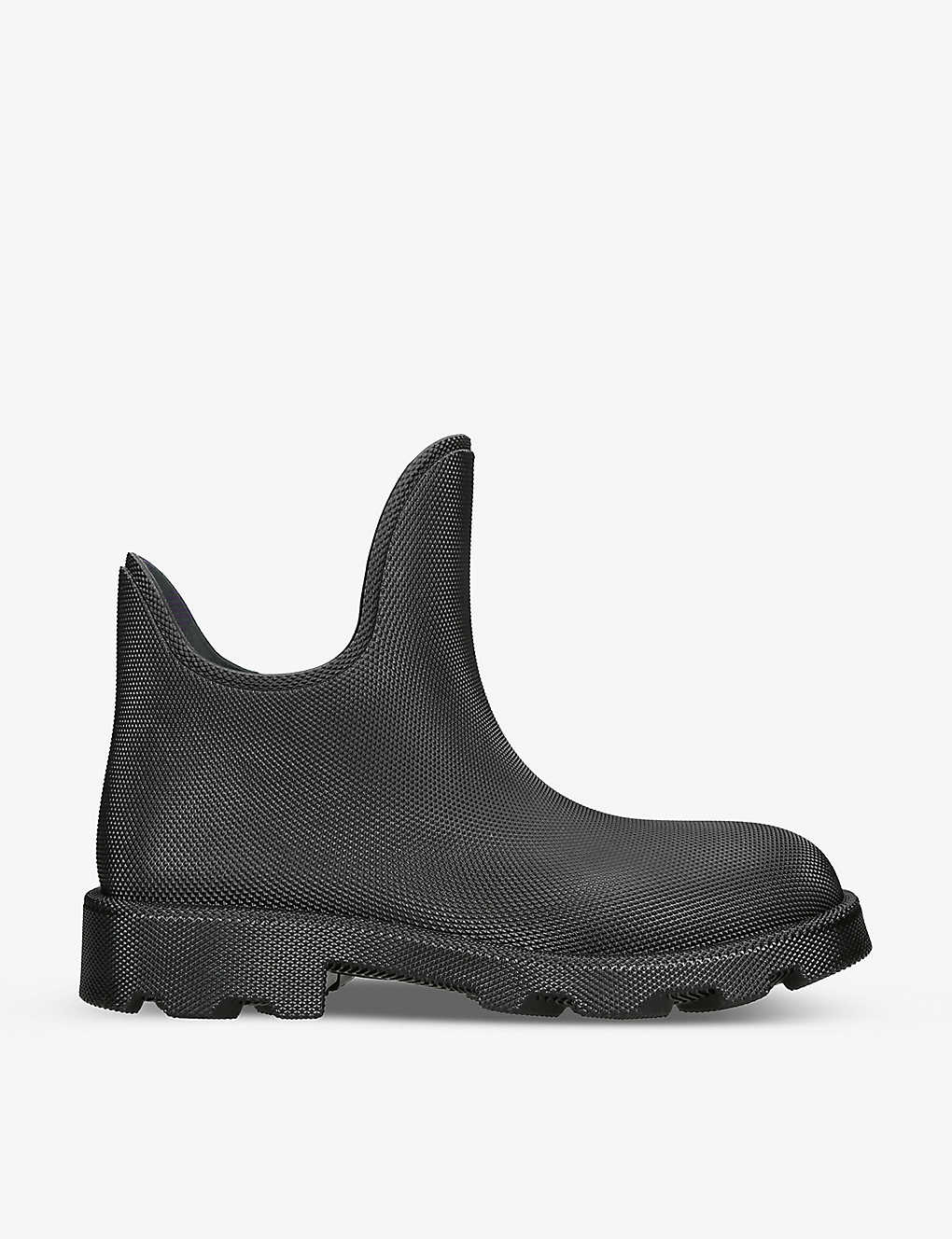 Shop Burberry Mens Black Ray Rubber Ankle Boots